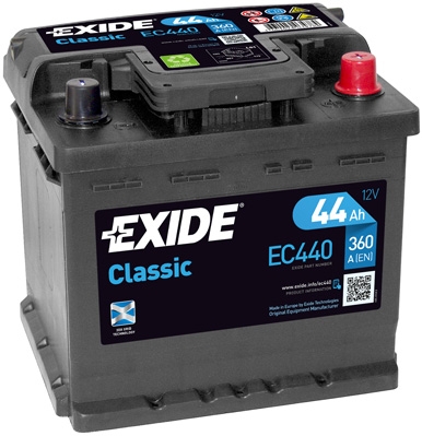 CLASSIC Exide Classic 12V 44Ah 360A EC440